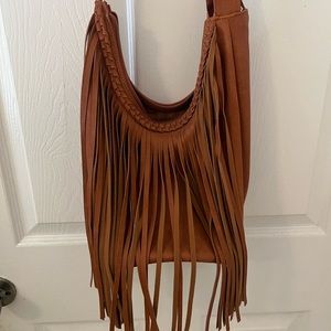 Arizona fringe brown crossbody